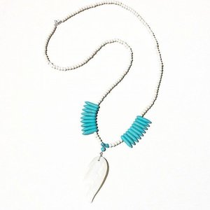 Seychelles breeze - fashion, φίλντισι, γυναικεία, καλοκαίρι, νεφρίτης, χαολίτης, μακρύ, χειροποίητα, χάντρες, φύλλο, μακριά, boho, ethnic