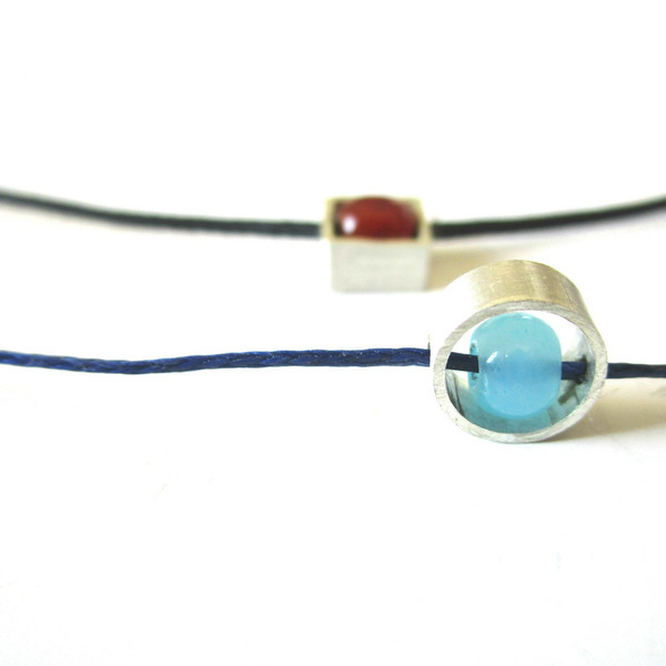 tiny 925| χειροποιητο κολιε ασημι minimal - chic, fashion, vintage, κερωμένα κορδόνια, ιδιαίτερο, μοντέρνο, πέτρα, ασήμι 925, μέταλλο, κολιέ, εντυπωσιακό, καθημερινό, minimal, must, ασημένια, κοντά, ευκολοφόρετο, διαχρονικό, amano