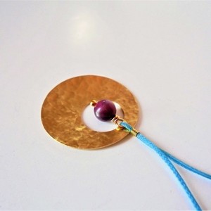 Σφυρήλατο κρεμαστό κύκλος από φύλλο μπρούτζου οξειδωμένο .Μοβ νεφρίτης. - ημιπολύτιμες πέτρες, μοντέρνο, γυναικεία, ορείχαλκος, νεφρίτης, νεφρίτης, κορίτσι, κορδόνια, γεωμετρικά σχέδια, χειροποίητα, σφυρήλατο, δωράκι, κοντά, μπρούντζος, κρεμαστά, δώρα για γυναίκες, φθηνά, μενταγιόν - 5