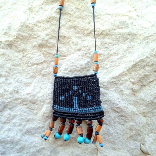 Μακραμέ κολλιέ - ημιπολύτιμες πέτρες, fashion, μοναδικό, μοντέρνο, μακρύ, μακραμέ, κορδόνια, χειροποίητα, κοντό, all day, must, κοντά, personalised, boho, ethnic, Black Friday, αυξομειούμενα, φθηνά