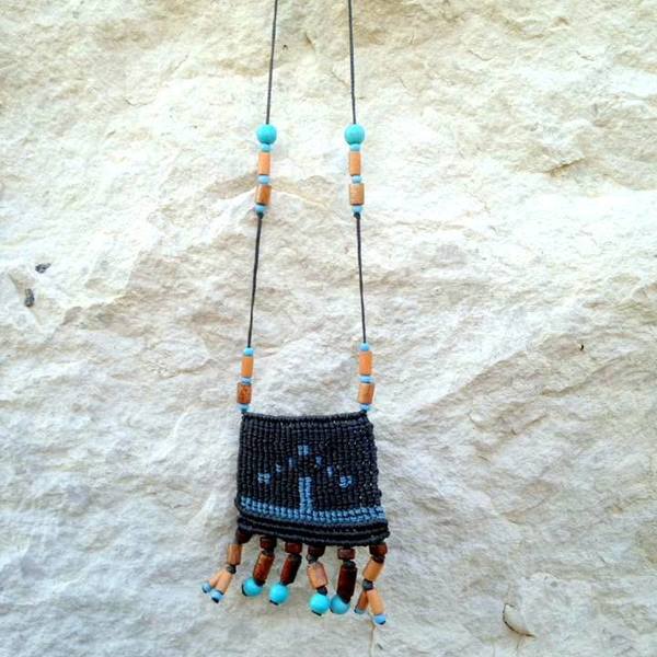 Μακραμέ κολλιέ - ημιπολύτιμες πέτρες, fashion, μοναδικό, μοντέρνο, μακρύ, μακραμέ, κορδόνια, χειροποίητα, κοντό, all day, must, κοντά, personalised, boho, ethnic, Black Friday, αυξομειούμενα, φθηνά - 2