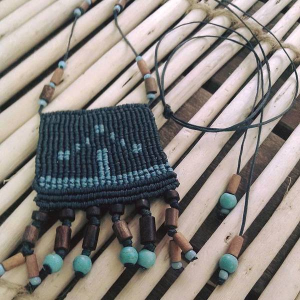 Μακραμέ κολλιέ - ημιπολύτιμες πέτρες, fashion, μοναδικό, μοντέρνο, μακρύ, μακραμέ, κορδόνια, χειροποίητα, κοντό, all day, must, κοντά, personalised, boho, ethnic, Black Friday, αυξομειούμενα, φθηνά - 5