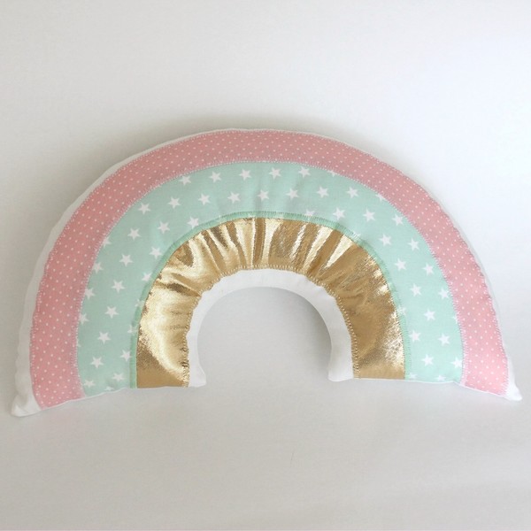 Σετ 2 τεμαχίων Υφασμάτινος μονόκερος και ουράνιο τόξο - κορίτσι, δώρα για βάπτιση, μονόκερος, δώρα για μωρά, μαξιλάρια - 3