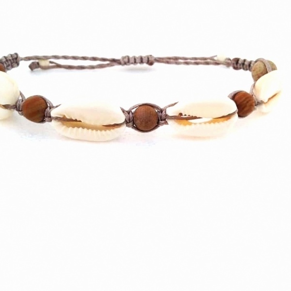 Βραχιόλι με κοχύλια Nefeli - charms, κοχύλι, χειροποίητα, boho, χεριού, αυξομειούμενα, φθηνά - 2