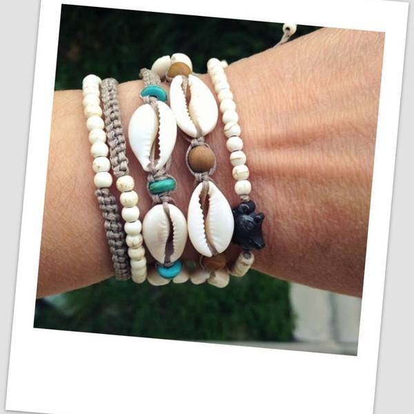 Βραχιόλι με κοχύλια Nefeli - charms, κοχύλι, χειροποίητα, boho, χεριού, αυξομειούμενα, φθηνά - 3