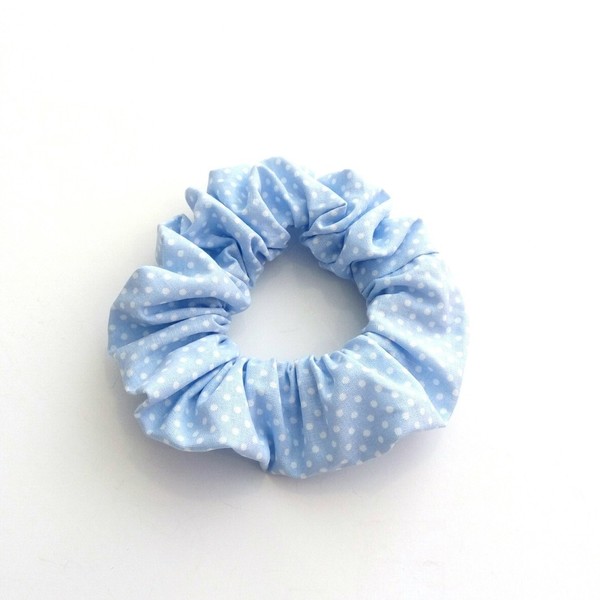 Σετ 3 λαστιχάκια φλοράλ πουά σατέν lime - ύφασμα, φλοράλ, σετ, μοδάτο, λαστιχάκια μαλλιών - 5