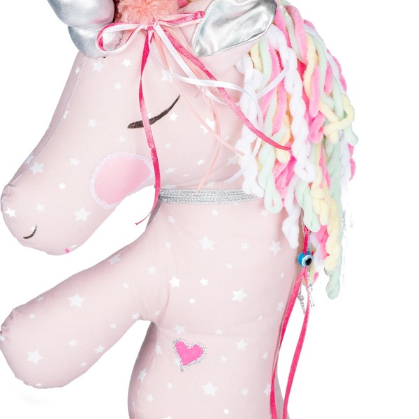 Μαξιλαράκι μονοκερος ,55εκ. Αγκαλιας,παιχνιδι και διακοσμητικο. - κορίτσι, δώρα για βάπτιση, μονόκερος, μαξιλάρια, δώρο γέννησης - 2