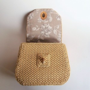 elegant bag, κομψή, κλασσική πλεκτή χειροποίητη τσάντα χειρός, πλεγμένη με κορδόνι μπεζ και διαστάσεις 25*23*10 - χειροποίητα, χειρός, πλεκτές τσάντες, μικρές - 5