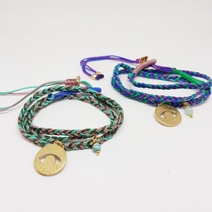 Βραχιόλι wrap με ματάκι - charms, κορδόνια, μάτι, μπρούντζος, χεριού, αυξομειούμενα - 4