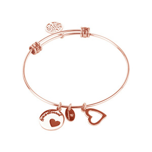 LOVE IS ALL AROUND ROSEGOLD By Natalie Gersa - επιχρυσωμένα, ατσάλι, χεριού, αυξομειούμενα