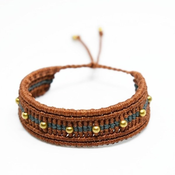 Boho μακραμέ βραχιόλι - μακραμέ, boho, αυξομειούμενα - 2