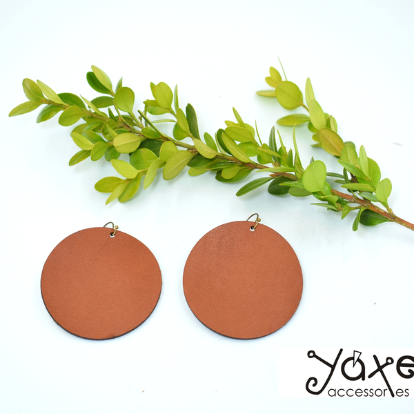 Μαύρο-καφέ μεγάλος κύκλος δερμάτινο σκουλαρίκι - βραδυνά, γεωμετρικά σχέδια, καθημερινό, δώρο οικονομικό, δώρα για γυναίκες - 4