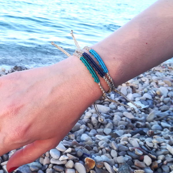 Minimal macrame βραχιόλι - μακραμέ, κορδόνια, χεριού, αυξομειούμενα, φθηνά - 3