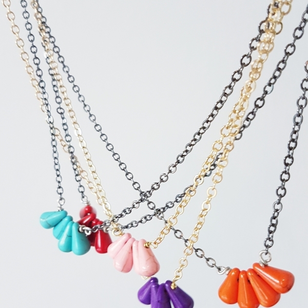 Κρεμαστό με χαολίτη - charms, χάντρες, κοντά, ατσάλι, boho - 4