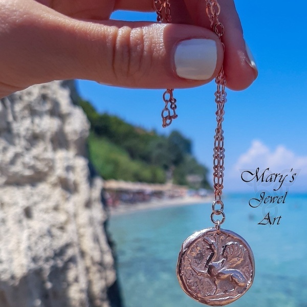 Κρεμαστό Αρχαιοπτέρυξ, “Greek Goddess” collection - charms, επιχρυσωμένα, ορείχαλκος, κοντά, φλουριά - 4