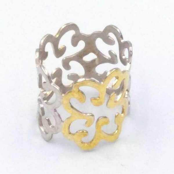 Δαχτυλίδι ασήμι 925 επιχρυσωμένο ή επιπλατινωμένο - επιχρυσωμένα, ασήμι 925, boho, σταθερά, μεγάλα, επιπλατινωμένα