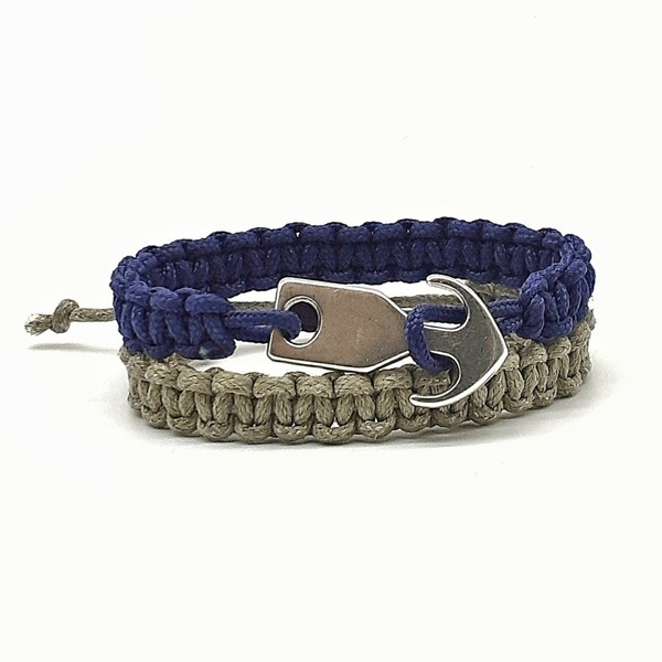 Ανδρικό βραχιόλι paracord σετ 2 τμχ - δώρο, μακραμέ, βραχιόλια, χειροποίητα