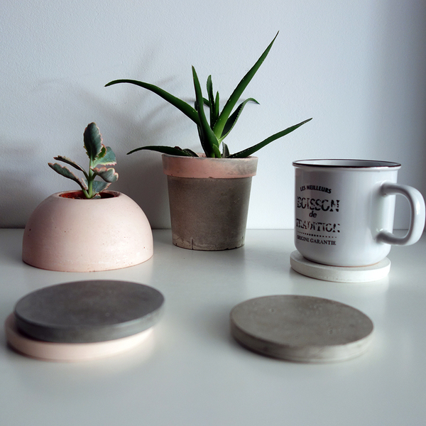 Σετ Σουβέρ " 4 colors " somon - σουβέρ, τσιμέντο, σετ δώρου, είδη σερβιρίσματος - 5