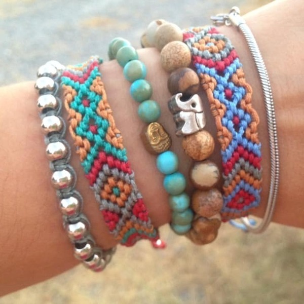 Μακραμέ Βραχιόλι mix and match. - μακραμέ, unisex, χεριού, αυξομειούμενα - 5
