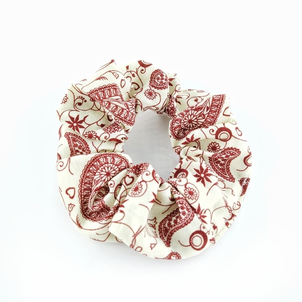 Σετ scrunchie με μάσκα Boho. - βαμβάκι, γυναικεία, boho, μάσκες προσώπου - 2