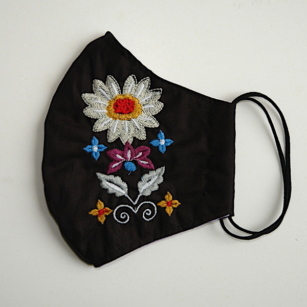 Μασκα Προστασίας Πλενόμενη Boho Style (Black ΙΙ) - γυναικεία, ανδρικά, μάσκες προσώπου - 2