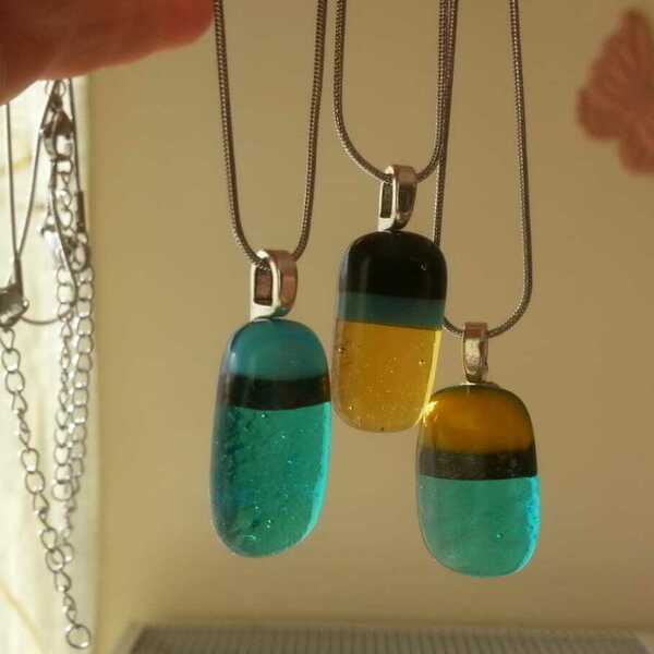 Κολιέ spectrum 2 - γυαλί, γυναικεία, δώρο, κοντά, φθηνά - 3