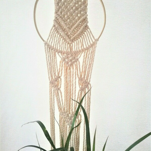 ANDROMACHI handmade macrame dreamcatcher - μακραμέ, υφαντά - 2