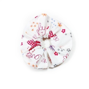Scrunchie/ Λαστιχάκια μαλλιών 'lovely' - 1 τεμάχιο - ύφασμα, απαραίτητα καλοκαιρινά αξεσουάρ, λαστιχάκια μαλλιών