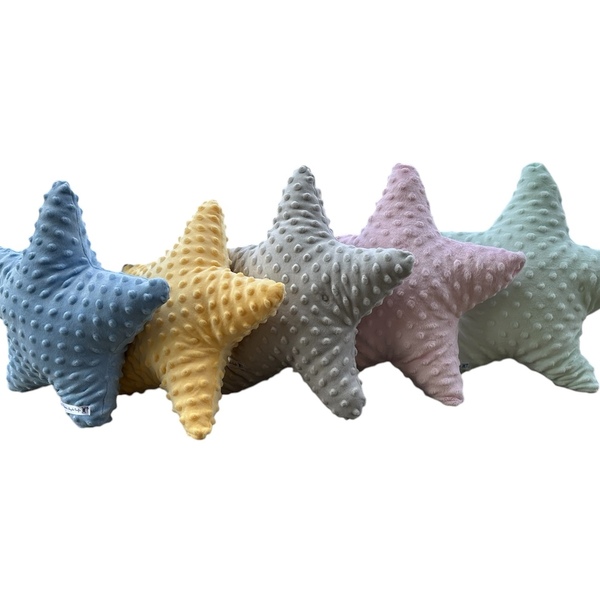 Μαξιλάρι αστέρι με ύφασμα μίνκυ βελουτέ - ύφασμα, αστέρι, μαξιλάρια