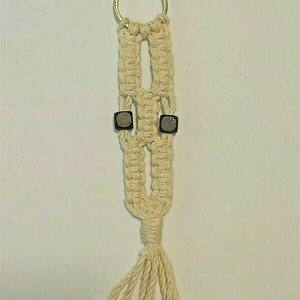 Macrame μπρελοκ - μπομπονιερα Μ25 - δώρα γενεθλίων, ζευγάρια, γιορτή της μητέρας, πλεκτά - 2