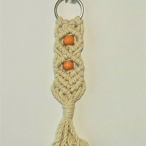 Macrame μπρελοκ - μπομπονιερα Μ26 - δώρα γενεθλίων, δώρα για δασκάλες, πλεκτά - 2