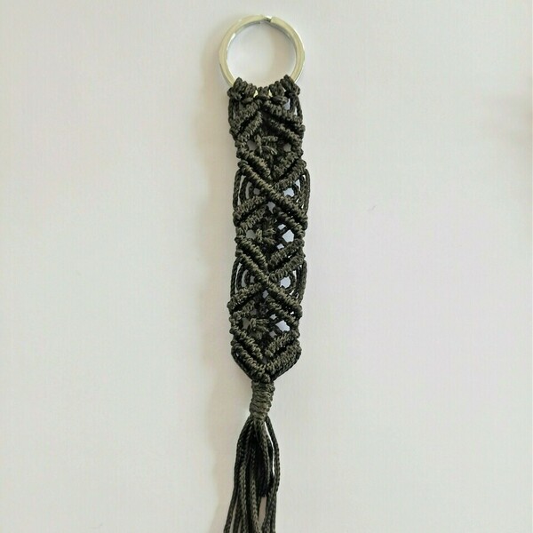 Macrame μπρελοκ - μπομπονιερα Μ34 - δώρα γενεθλίων, γιορτή της μητέρας, πλεκτά - 2