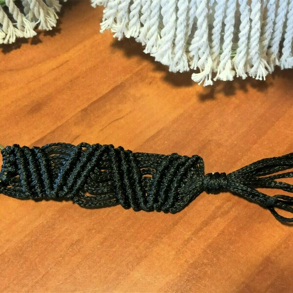 Macrame μπρελοκ - μπομπονιερα Μ35 - γενέθλια, δώρα αγίου βαλεντίνου, γιορτή της μητέρας, πλεκτά - 2
