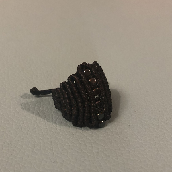 Macrame Zig zag ring