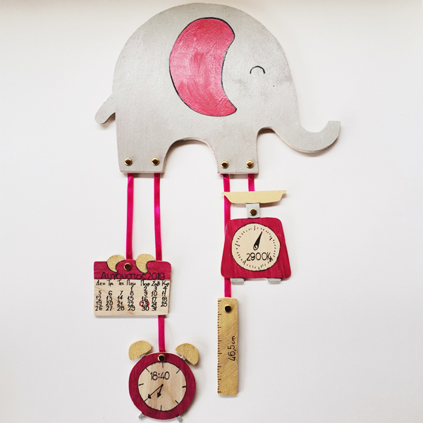 Κρεμαστό διακοσμητικό με τα στοιχεία γέννησης του μωρού - κορίτσι, αγόρι, κρεμαστά, διακοσμητικά, δώρα για μωρά, προσωποποιημένα, κρεμαστό διακοσμητικό