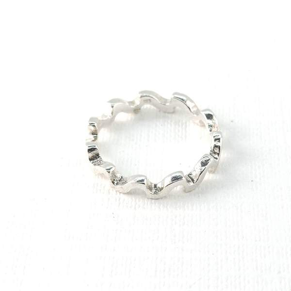 Βερακι καρδιογράφημα λευκό Ασημί 925. - ασήμι 925, βεράκια, boho, σταθερά, επιπλατινωμένα - 3