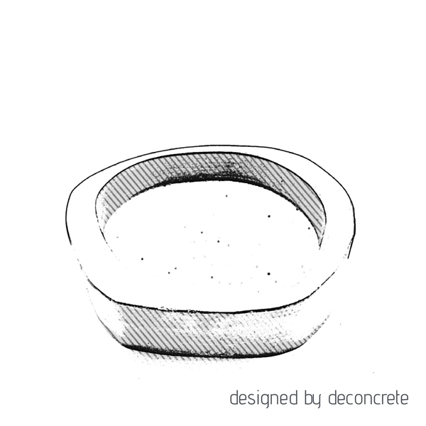Tσιμεντένιος δίσκος deconcrete //yu - design, τσιμέντο, σκυρόδεμα, είδη σερβιρίσματος - 5
