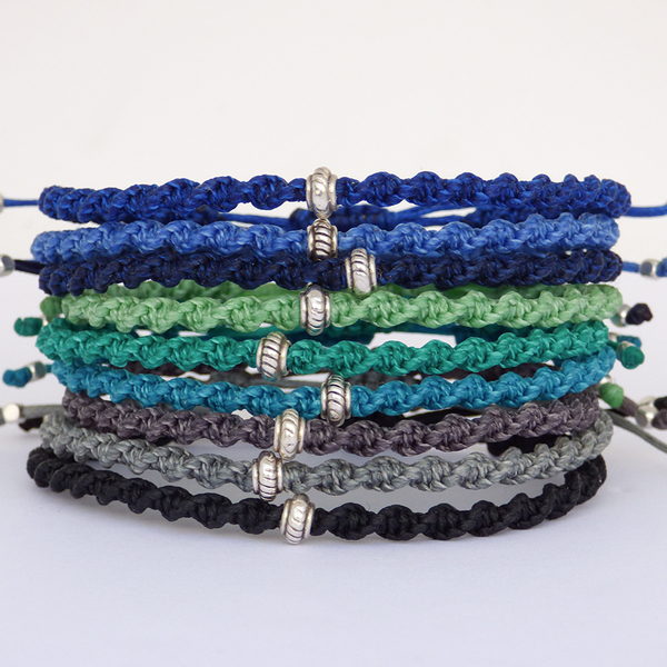 Ανδρικό βραχιόλι macrame (το τεμάχιο) 3greenblue - βραχιόλια, κορδόνια, σετ, δώρα για άντρες - 4