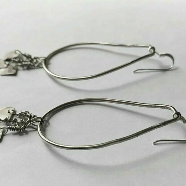 "Geometry 11" - ασήμι, αλπακάς, κρεμαστά, μεγάλα