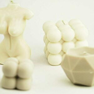 bubble candle small/white - αρωματικά κεριά - 2