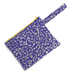 Pouch Daisy medium-Αντίγραφο - ύφασμα, αδιάβροχο, καλλυντικών, ταξιδίου, μικρές