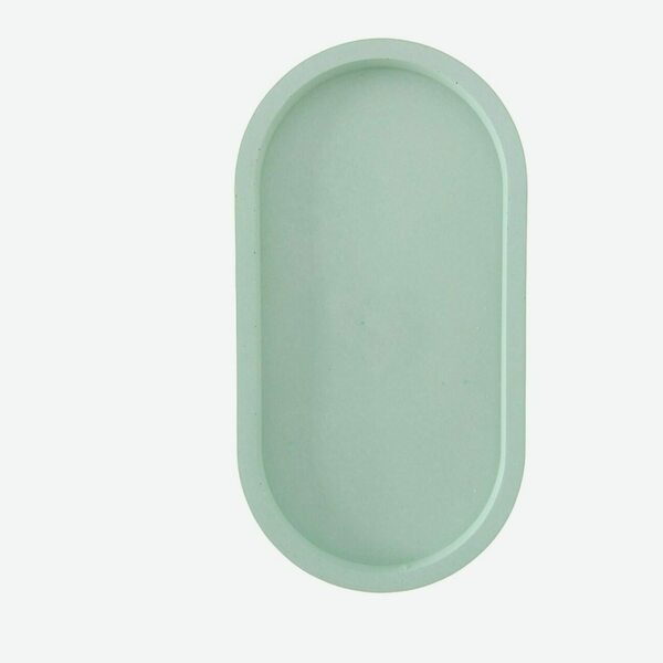 Tσιμεντένιος δίσκος 1.6 X 9.5 X 18.2 //ozara C green - design, τσιμέντο, concrete design, πιατάκια & δίσκοι - 4