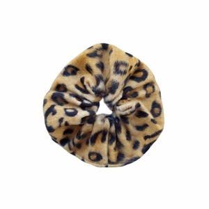 Scrunchie/ Λαστιχάκι μαλλιών animal print 'λεοπάρδαλη' - 1 τεμ. (large) - ύφασμα, animal print, βελούδο, για τα μαλλιά, λαστιχάκια μαλλιών