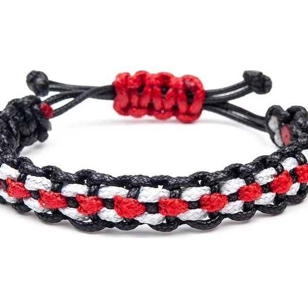 MEN'S KNITTED BRACELET FLAME - βραχιόλια, κορδόνια, αντρικά βραχόλια, φθηνά