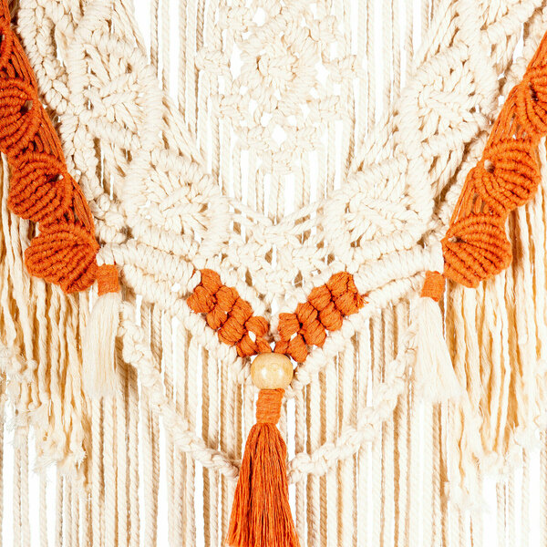 Macrame Boho Wall Design - Καφέ αποχρώσεις - μήκος μακραμέ 80 εκ - μακραμέ, διακοσμητικά, γενική διακόσμηση - 2