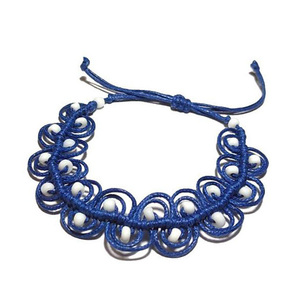 Βραχιολι *ΖΙΓΖΑΚ * Σε τεχνη μακραμε με χαντρες. - μακραμέ, κορδόνια, χεριού, αυξομειούμενα, φθηνά - 3