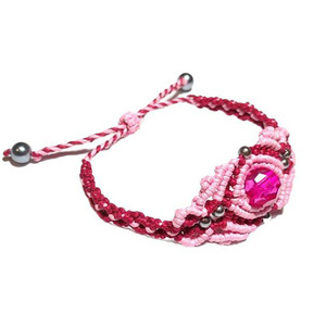 Βραχιολι *JULIAΝ* με τεχνη μακραμε . - μακραμέ, κορδόνια, χάντρες, χεριού, αυξομειούμενα - 5