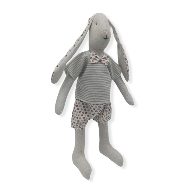 REY-ΚΟΥΝΕΛAKI 40εκ., πασχαλινό δώρο με ύφασμα 100% cotton - λούτρινα, διακοσμητικά, για παιδιά, κουνελάκι, ζωάκια