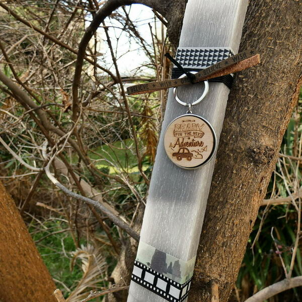 Λαμπάδα με ανδρικό μπρελόκ - αγόρι, λαμπάδες, για ενήλικες, για εφήβους - 3