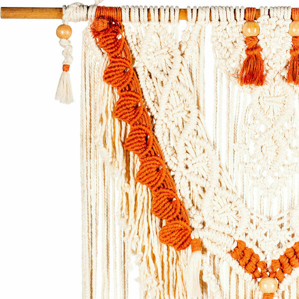 Macrame Boho Wall Design - Καφέ αποχρώσεις - μήκος μακραμέ 80 εκ - μακραμέ, διακοσμητικά, γενική διακόσμηση - 3